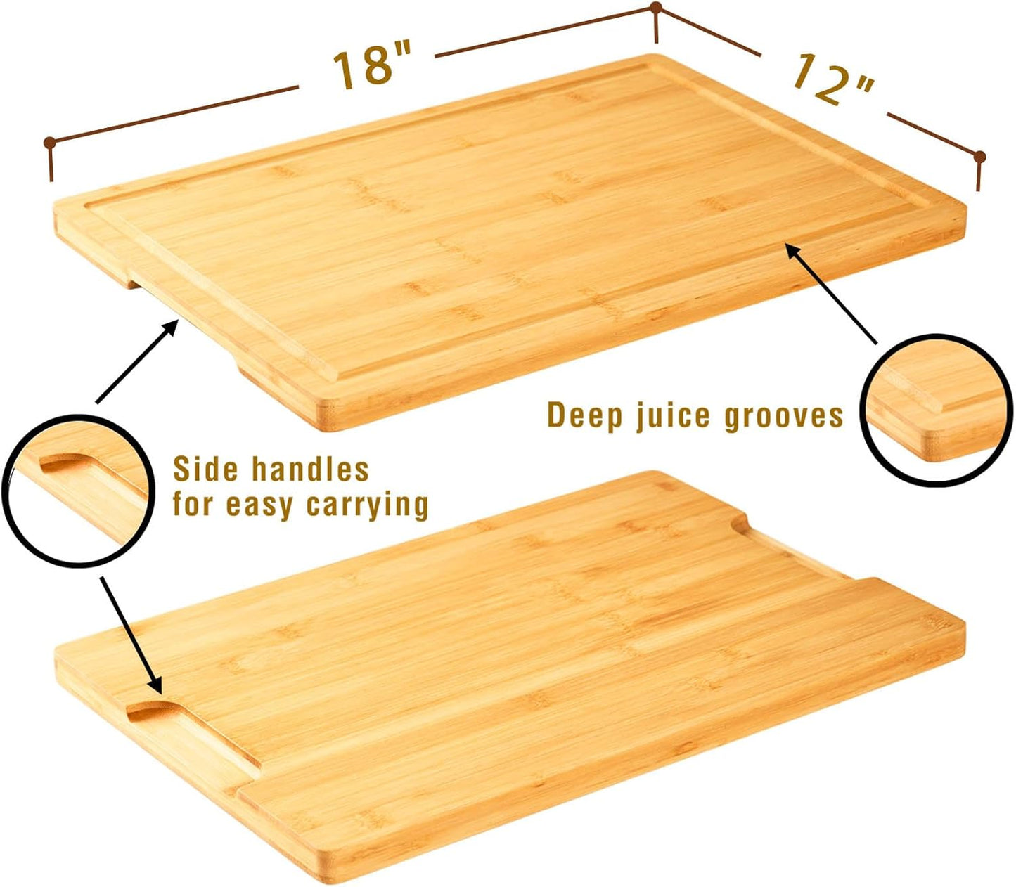Personalized Bamboo Cutting Board – 18” Large Charcuterie & Chopping Board image 1