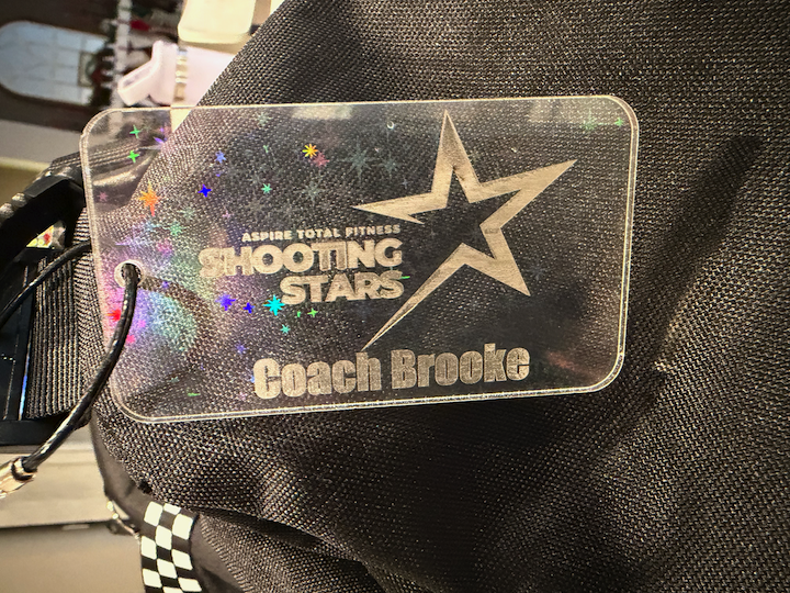 Custom Acrylic Bag Tag – Shooting Stars or Aspire Dance Logo