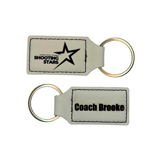 Custom Leatherette Keychain – Shooting Stars or Aspire Dance Logo