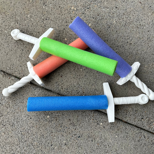 3D Printed Pool Noodle Sword – Custom Foam Blade Handle