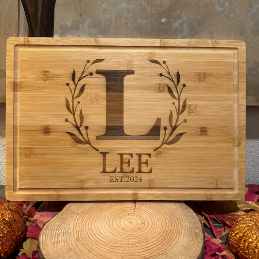 Personalized Bamboo Cutting Board – 18” Large Charcuterie & Chopping Board image 0